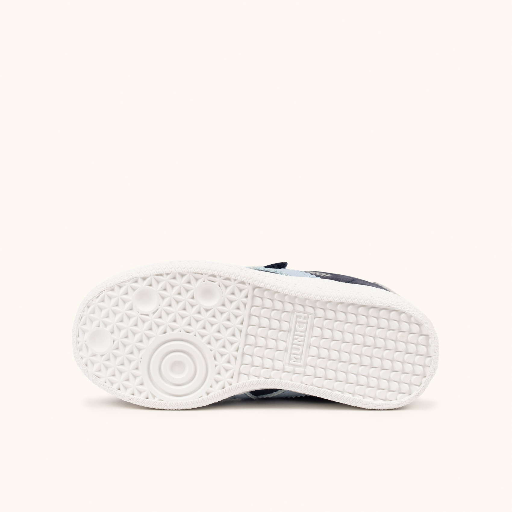 Zapatillas Infantiles Azul Marino con Velcro y Detalles en Azul Cielo MUNICH MINI BARRU VCO 20