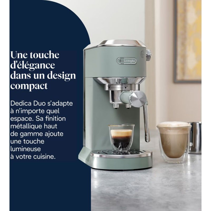 Machine à expresso DELONGHI EC890.GR Dedica Duo Verte