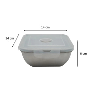 Lunch box en inox avec couvercle à clips Fackelmann Move