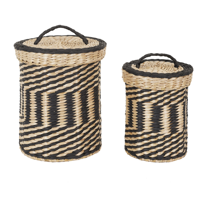 Panier Tresse Avec Couvercle X2
