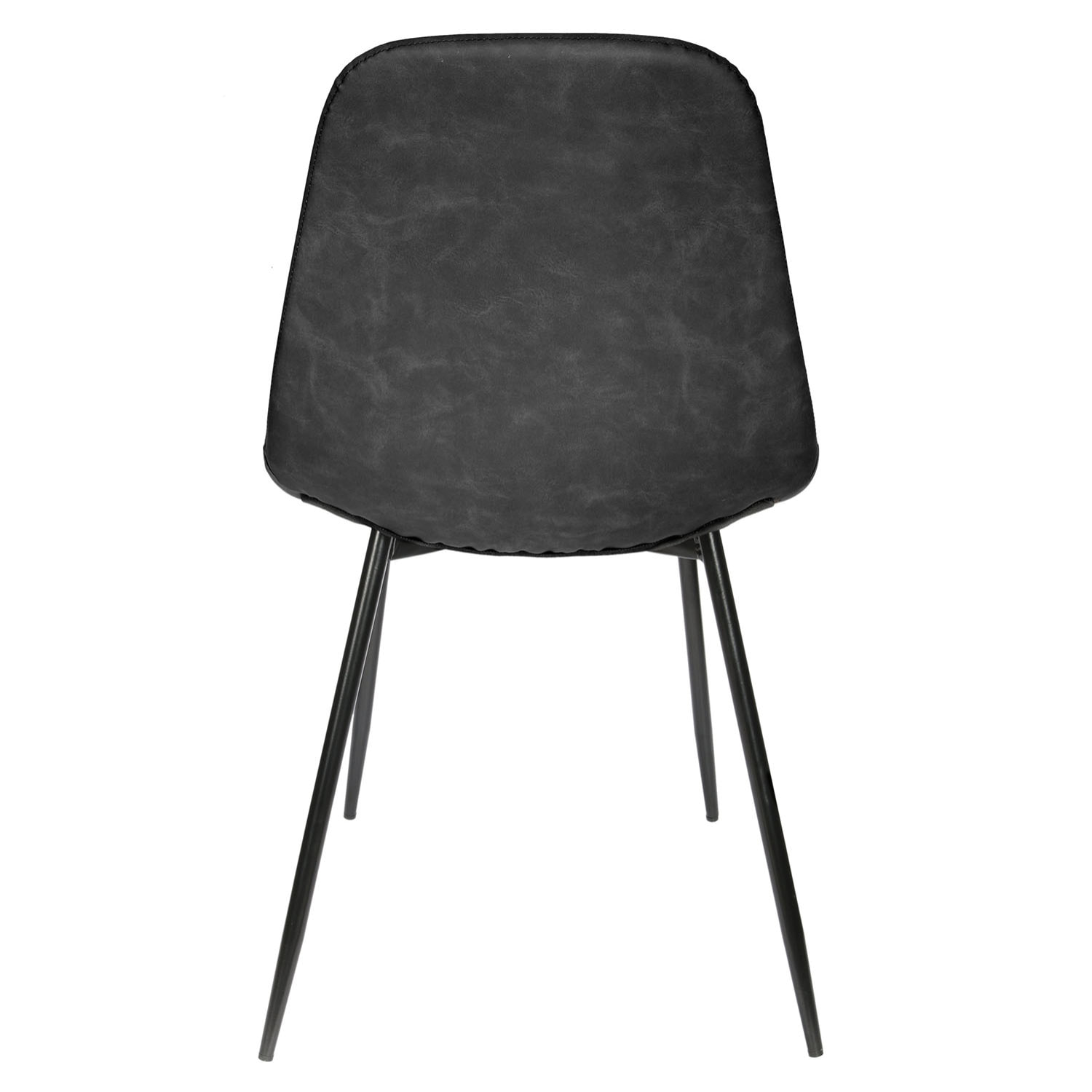 Chaise Pu Amber Noir - Lot de 4