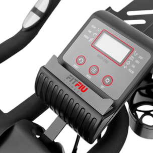 Bicicleta indoor FITFIU disco inercia 18kg pulsometro y soporte movil