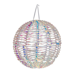 bola metálica luminosa con 720 micro led de diseño retorcido luces arco iris 40cm
