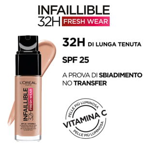 Fondotinta Liquido 60 Rose Ivory Infaillible 32H SPF 25 + Vitamina C Fresh Wear Coprente Waterproof