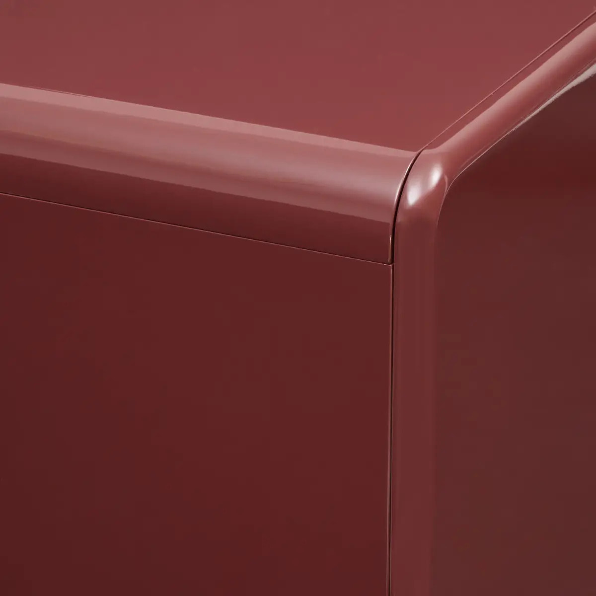 Buffet Douglas carré 80x80cm 2 portes rouge