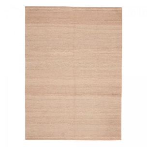 Tapis kilim, faux uni authentique, tissé à plat en laine