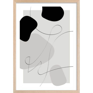 Affiche Forme et autographe Affiche + cadre en bois - Chêne