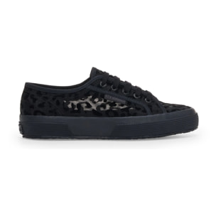 Le Superga Donna Nero 2750 Net Leopard