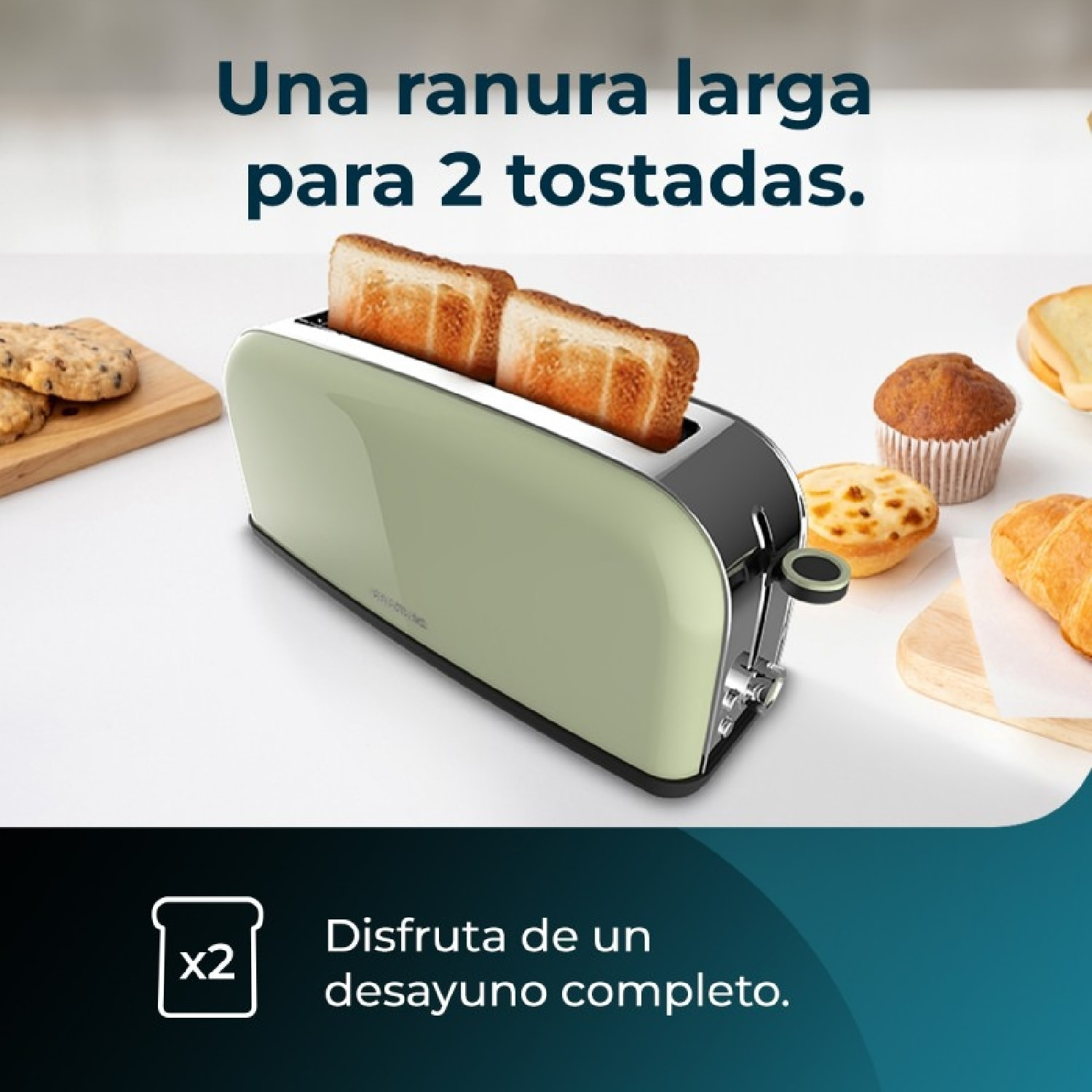 Tostapane verticali Toastin' time 850 Green Long Cecotec