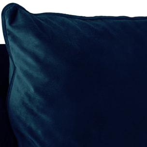 Fauteuil love seat en velours bleu navy OSCAR