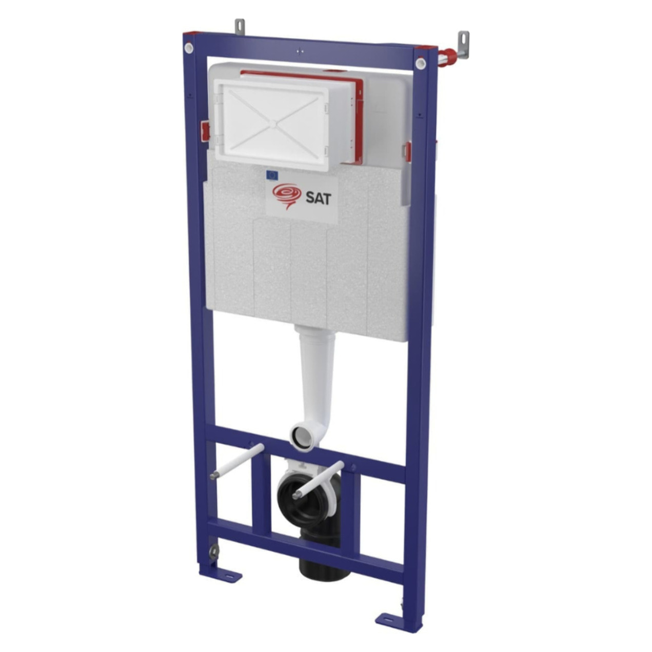 Pack WC bâti-support léger 112 cm ECO 2L Swiss Aqua Technologies + WC suspendu Ceramia + plaque or mat (STECE14WT06-FR)