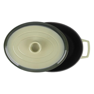 Cocotte ovale 33 cm en fonte émaillée