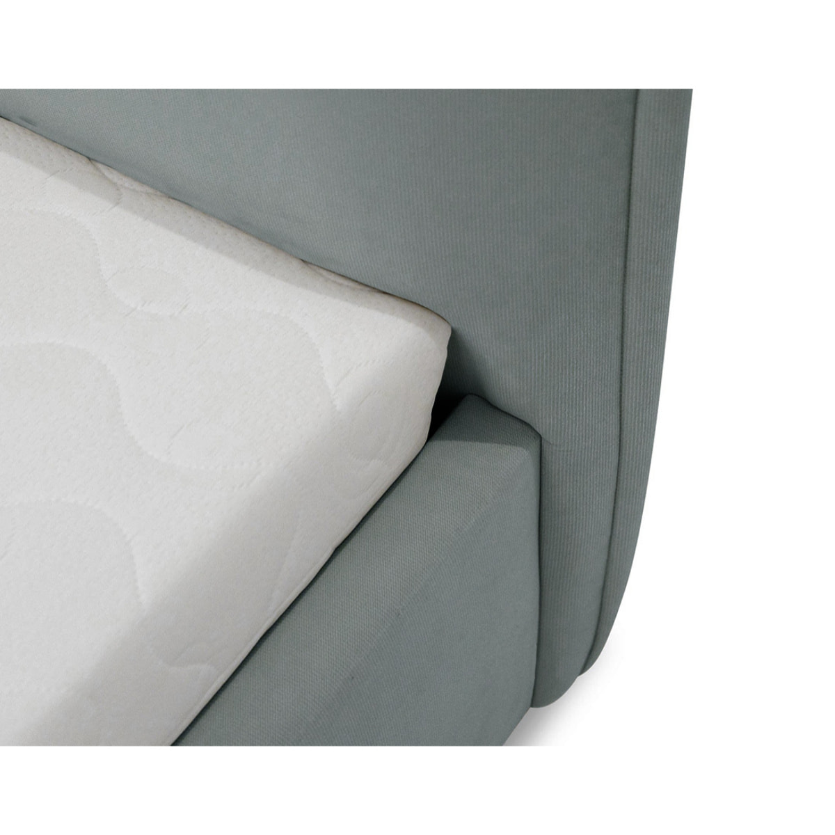 John - lit coffre - 180x200 cm - en velours - sommier inclus - Gris clair