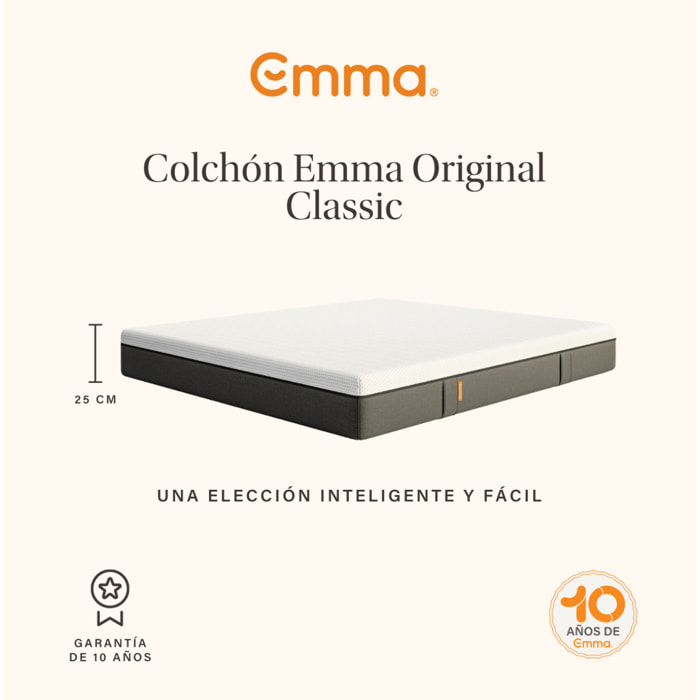 Colchón Original Classic | Espuma viscoelástica MemoryAdapt | 25 cm