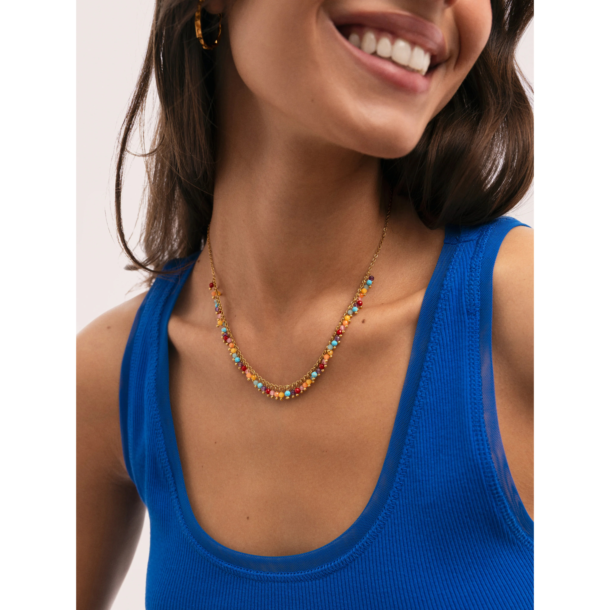Collana Shamira Full Stones Acciao Placcato Oro