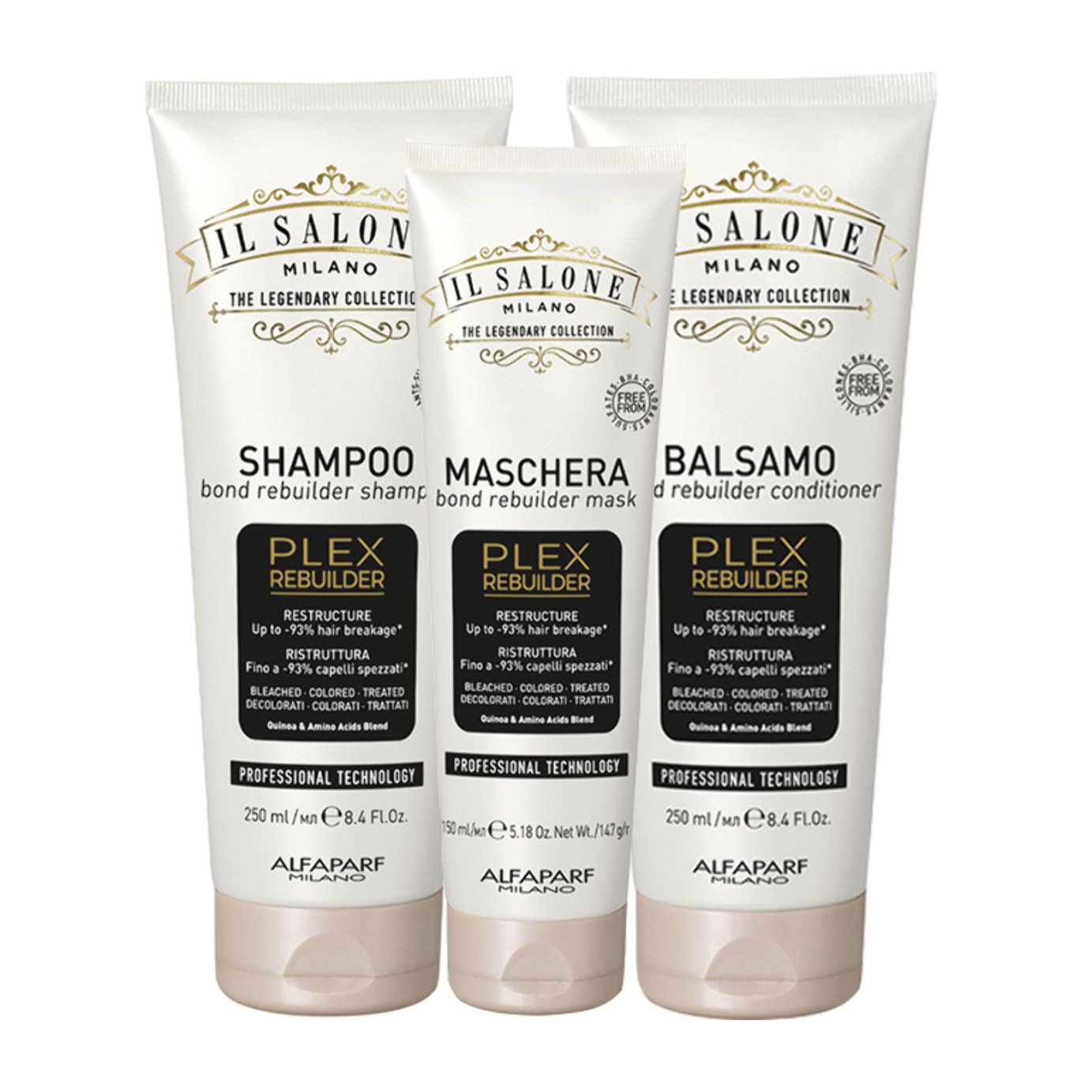 ALFAPARF MILANO Kit Il Salone Plex Shampoo 250ml + Mask 150ml + Conditioner 250ml