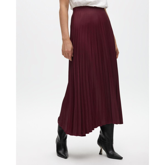 Gonna plissettata effetto cerato