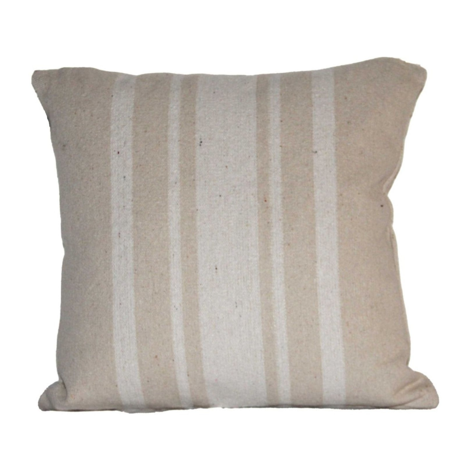 Coussin coton épais style Rustique - Ecru