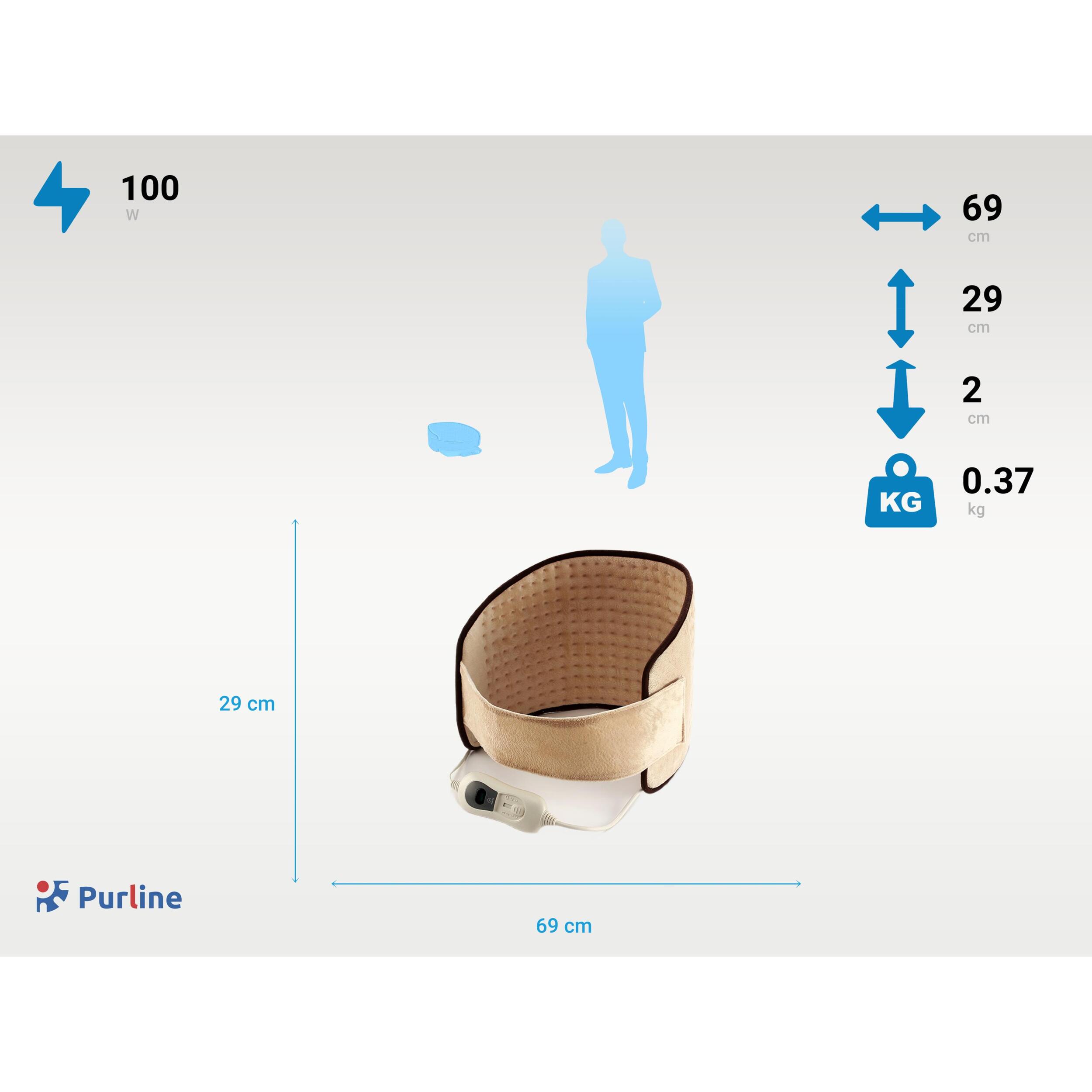 Cintura lombare con calore elettrico 100W