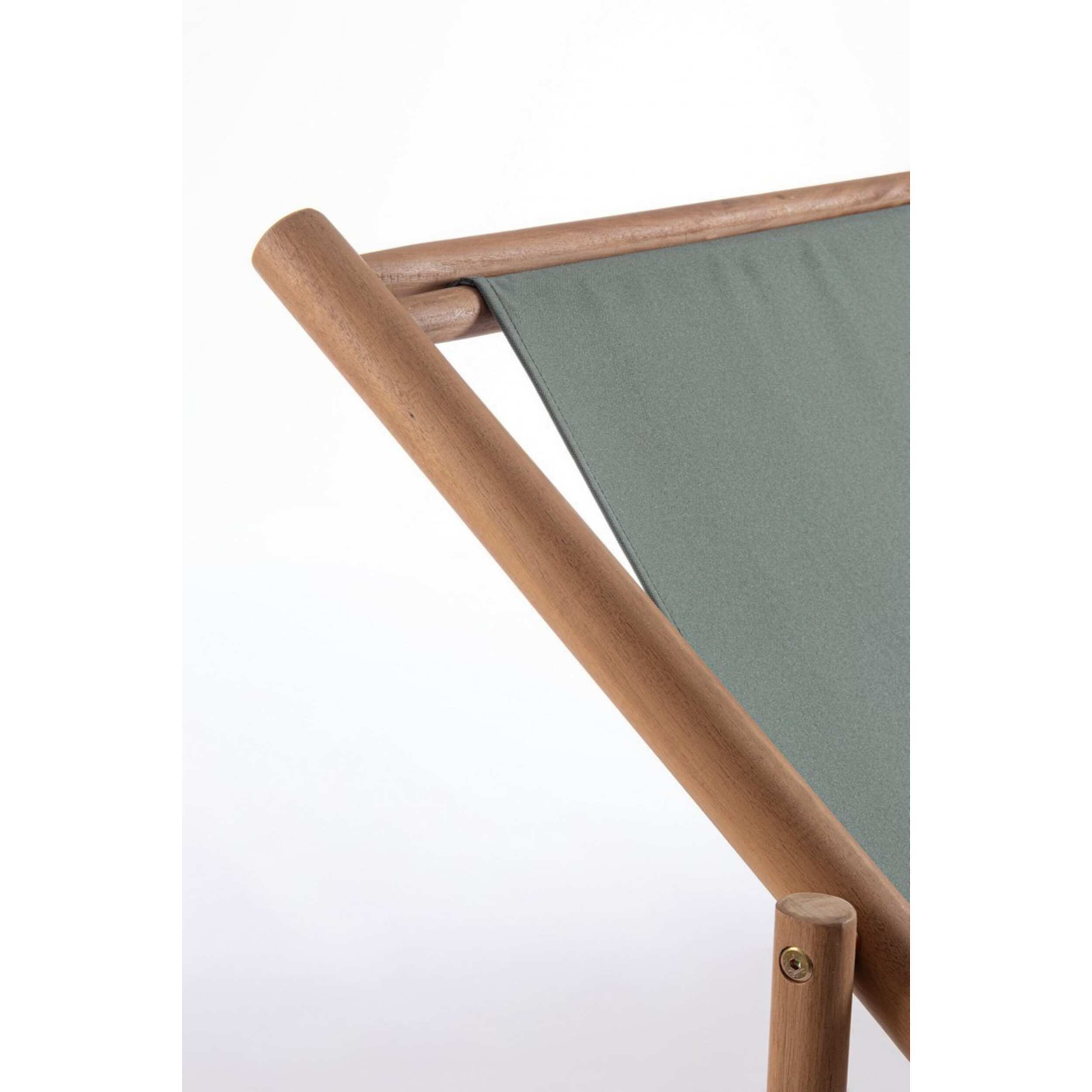 Set di sdraio MONSARAZ in legno di acacia e tessuto verde
