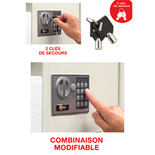 Coffre de sécurité VINCENNES 1 200X310X200 + Serrure elect. 2 penes - 13222