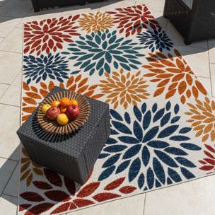 Cabana - Tapis d'extérieur multicolore avec motif à relief