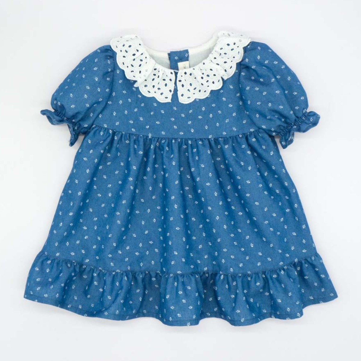 VESTIDO DENIM FLOR BLANCA