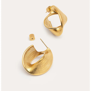 Pendientes Infinito Acero Baño Oro