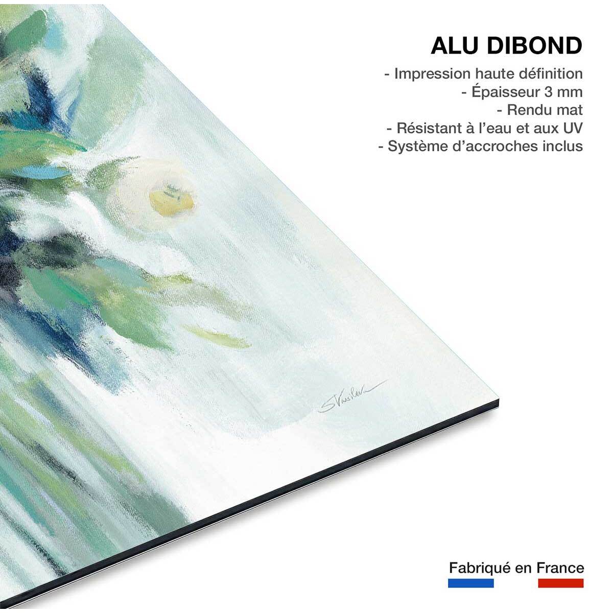 Tableau Bouquet de fleurs en aquarelle Tableau alu Dibond