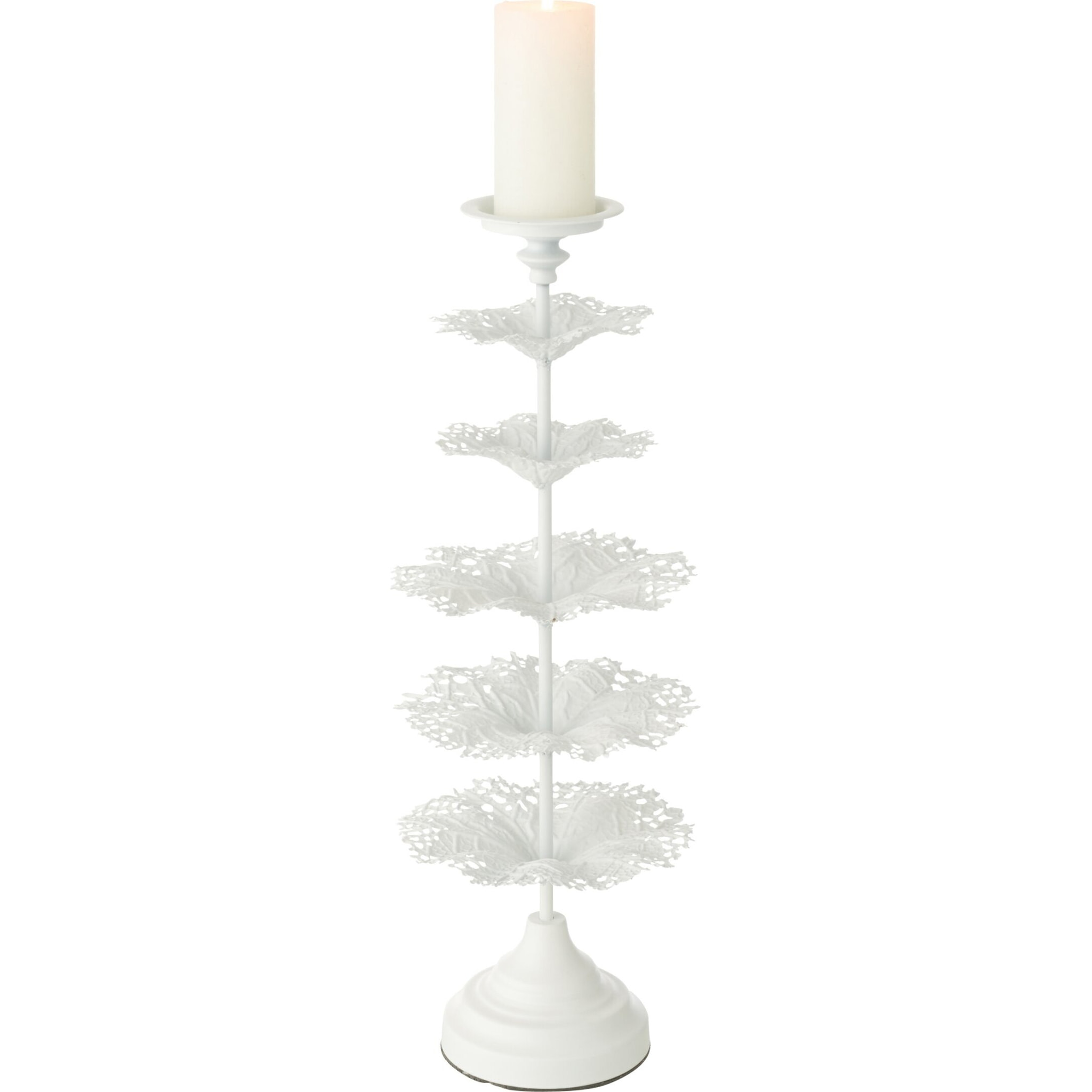 J-Line Photophore Arbre Metal Blanc Small