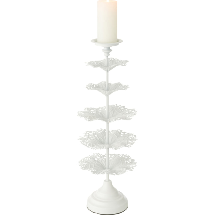 J-Line Photophore Arbre Metal Blanc Small
