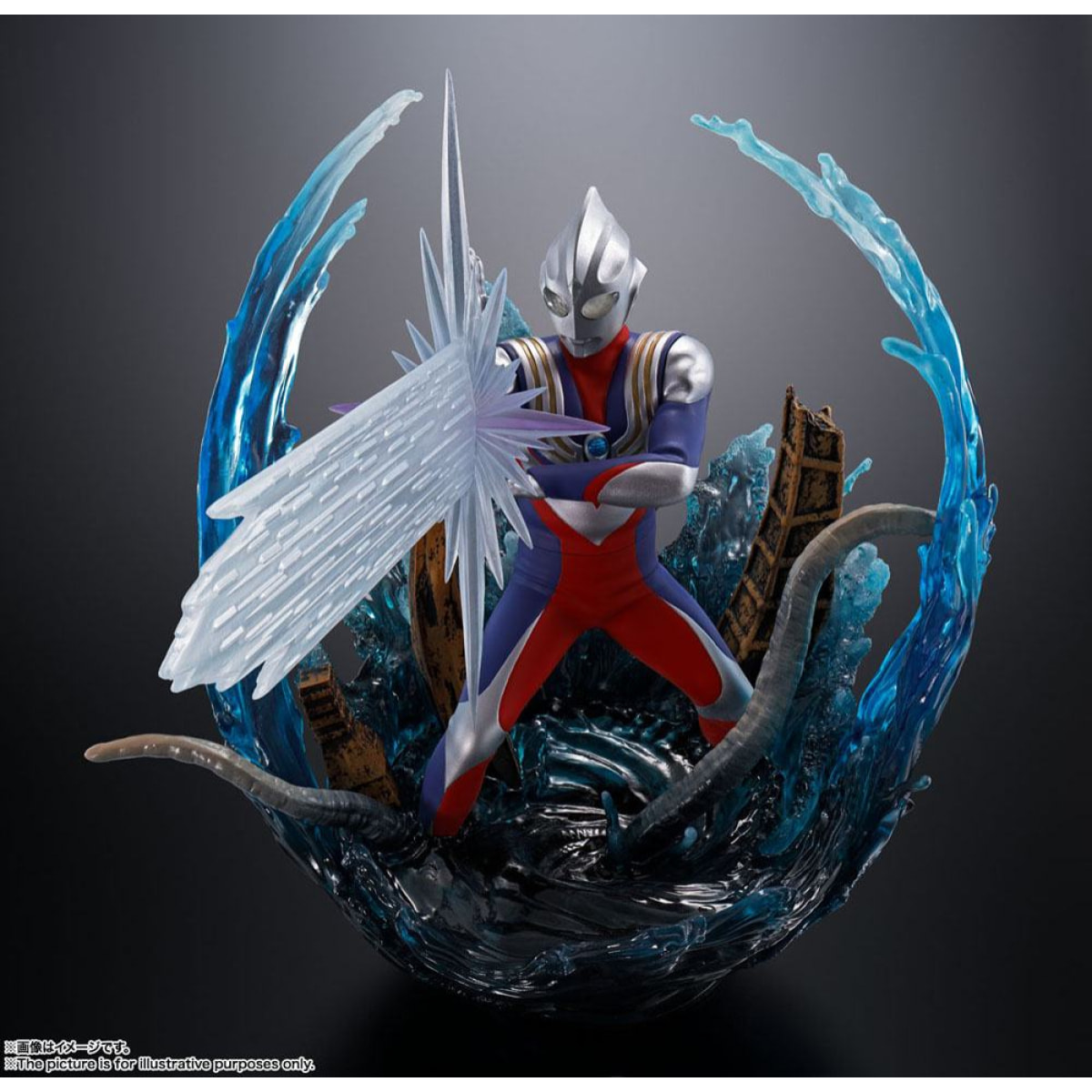 Ultraman Tiga Figuartszero Pvc Statua Ultraman Tiga Multi Type 22 Cm Bandai Tamashii Nations