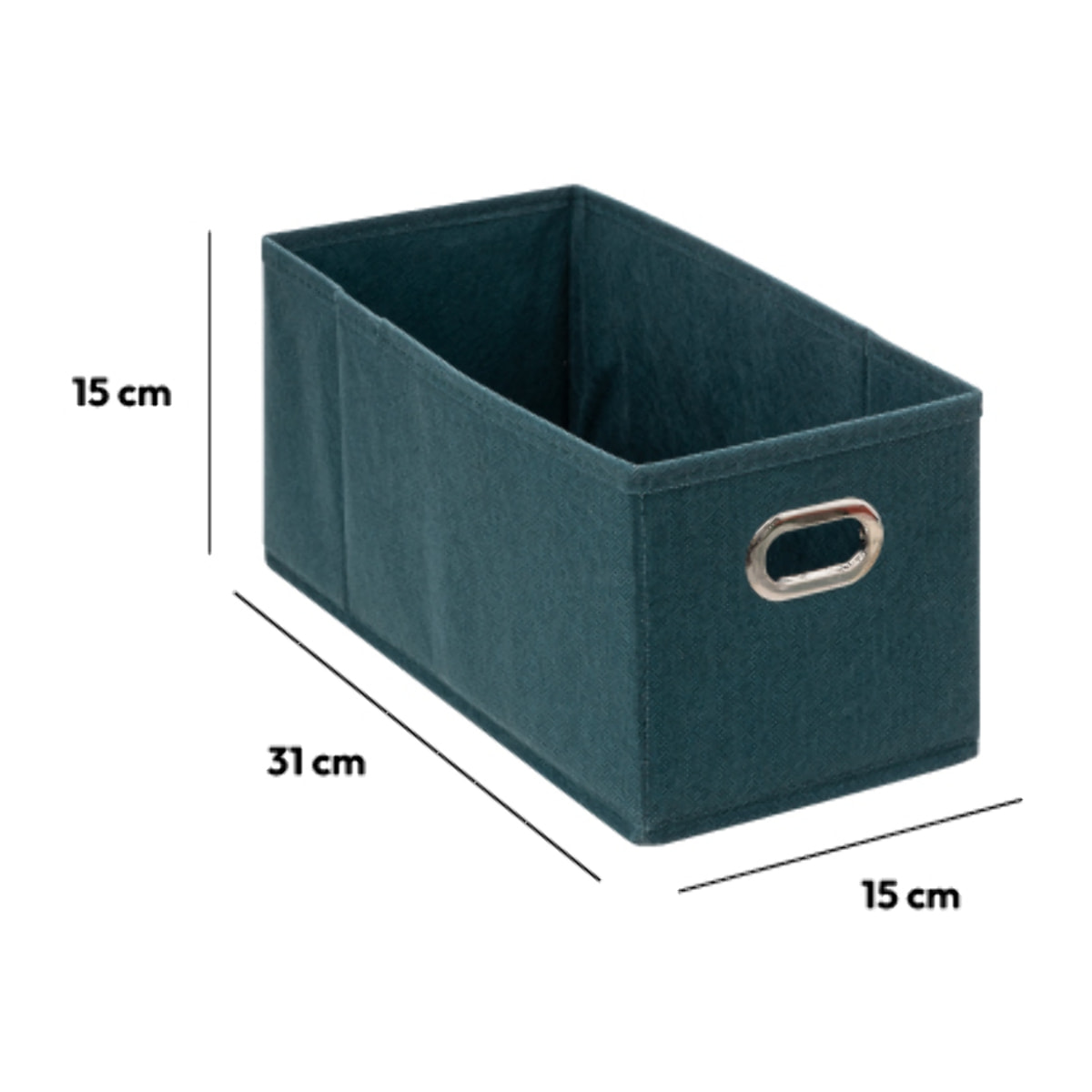 Panier tissu 15x31 cm Bleu pétrole Mix N' Modul