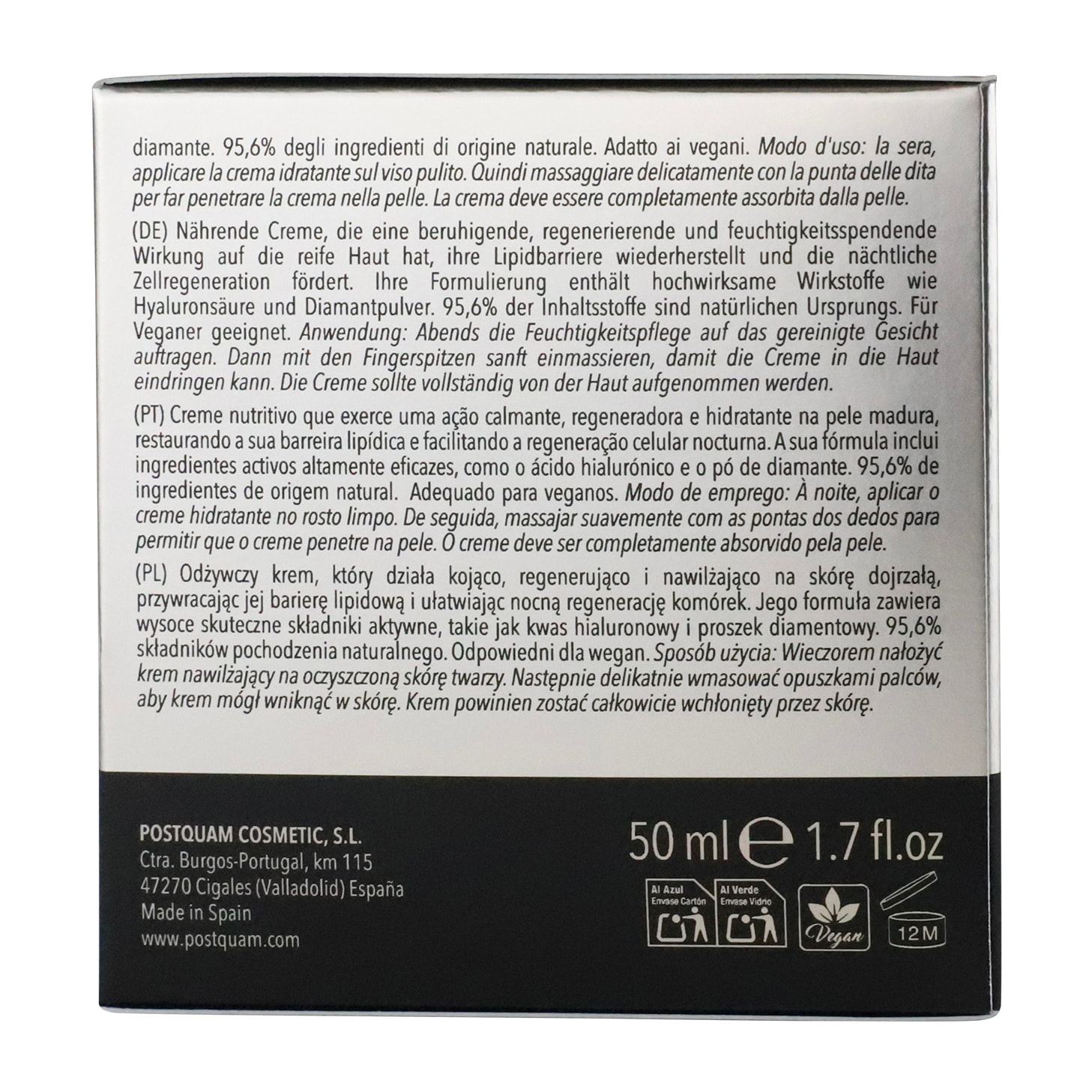 Crema de noche Diamond Skin - 50 ml