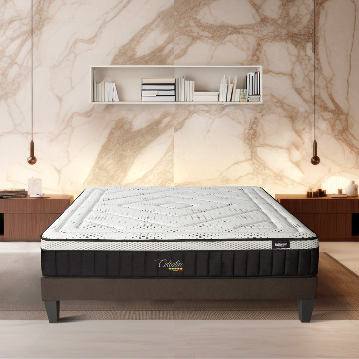 Matelas Célestin, Soutien Ferme, 29 cm, Mousse Haute Densité & Mousse Supersoft