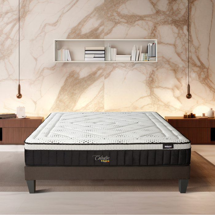 Matelas Célestin, Soutien Ferme, 29 cm, Mousse Haute Densité & Mousse Supersoft
