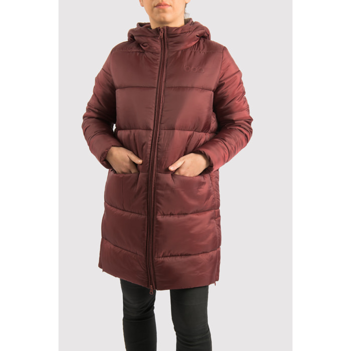 Chaqueta Paris Long Jacket marca ECOON - granate oscuro