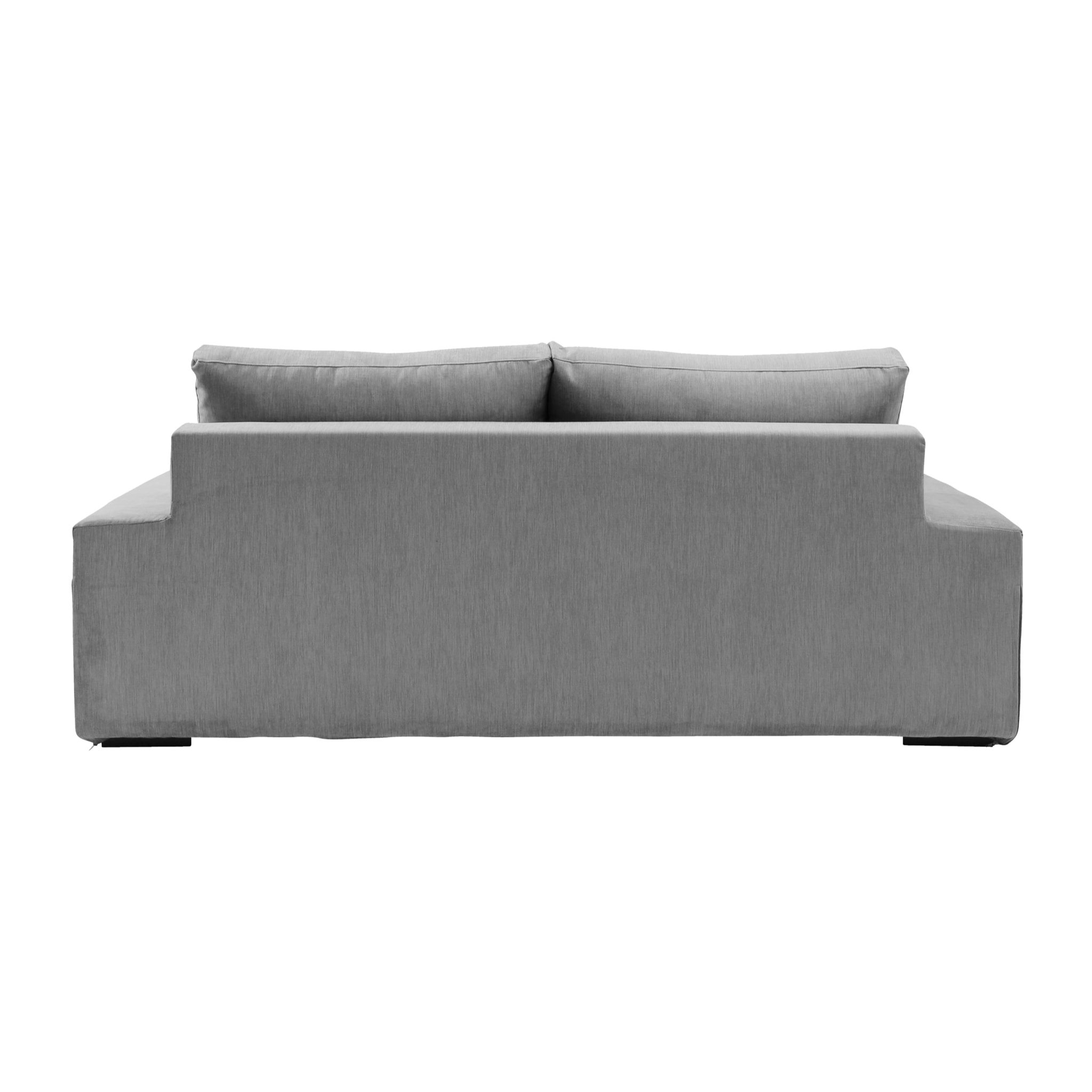 Canapé 3 pl DEULE 193 cm fixe tissu Moderne Graphite - 100% déhoussable - Fabriqué en France