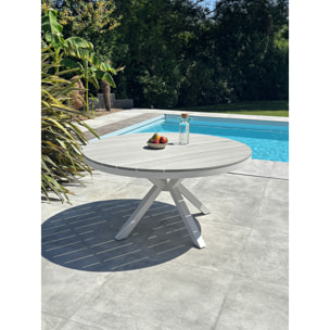 ELBA - Table de jardin 6 places - Blanc