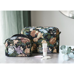 Zoe - Set 2 pochette da bagno in poliestere nero mix
