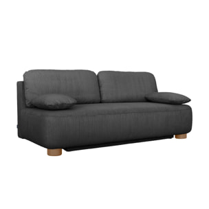 Banquette convertible 3 places velours côtelé avec coffre SELMA
