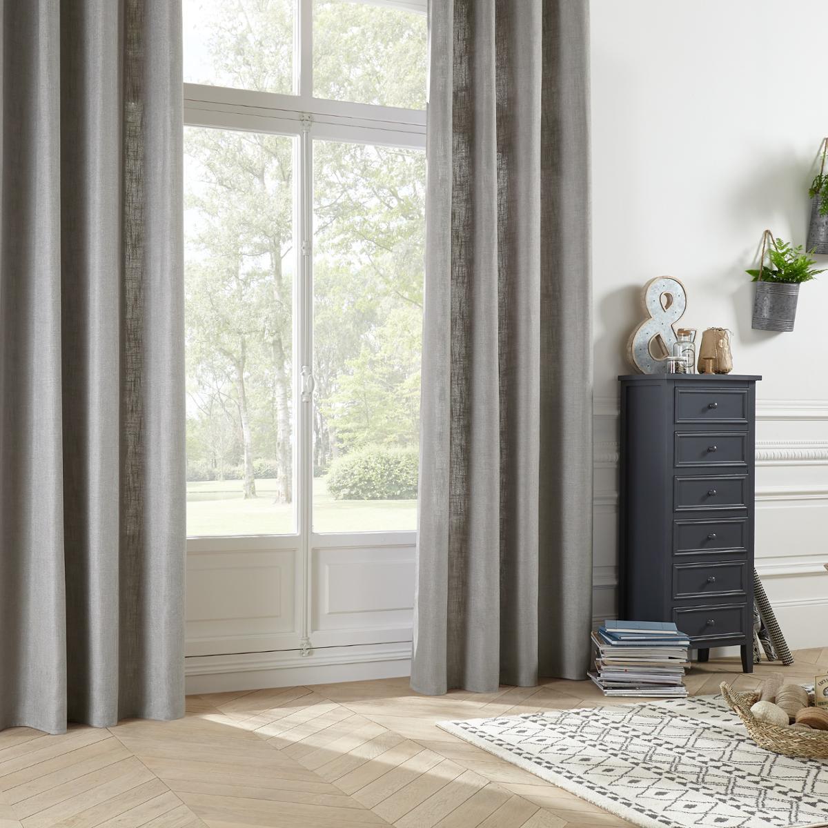 Rideau "Leon" gris 140x260cm