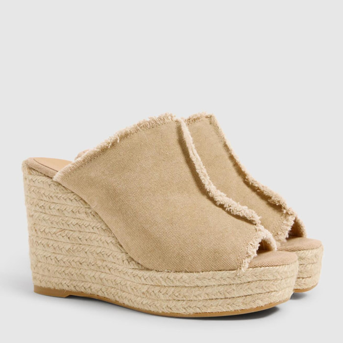 Alpargata mule Fatima con cuña 11cm