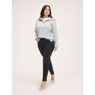 Fiorella Rubino - Jeans skinny con stampa animalier - Nero