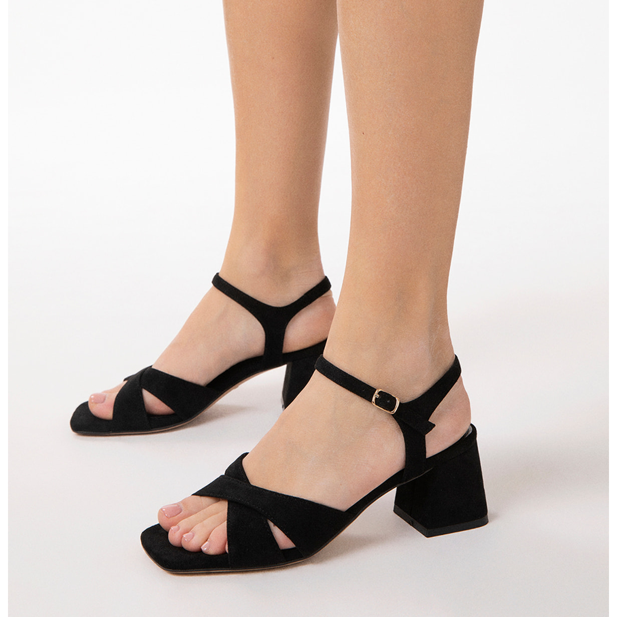 Sandali neri tacco 5,5 cm