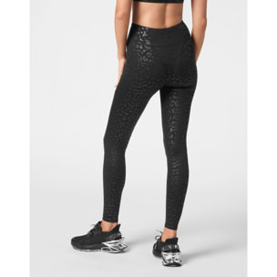 PLEIN SPORT Leggings sportivi LEOPARD