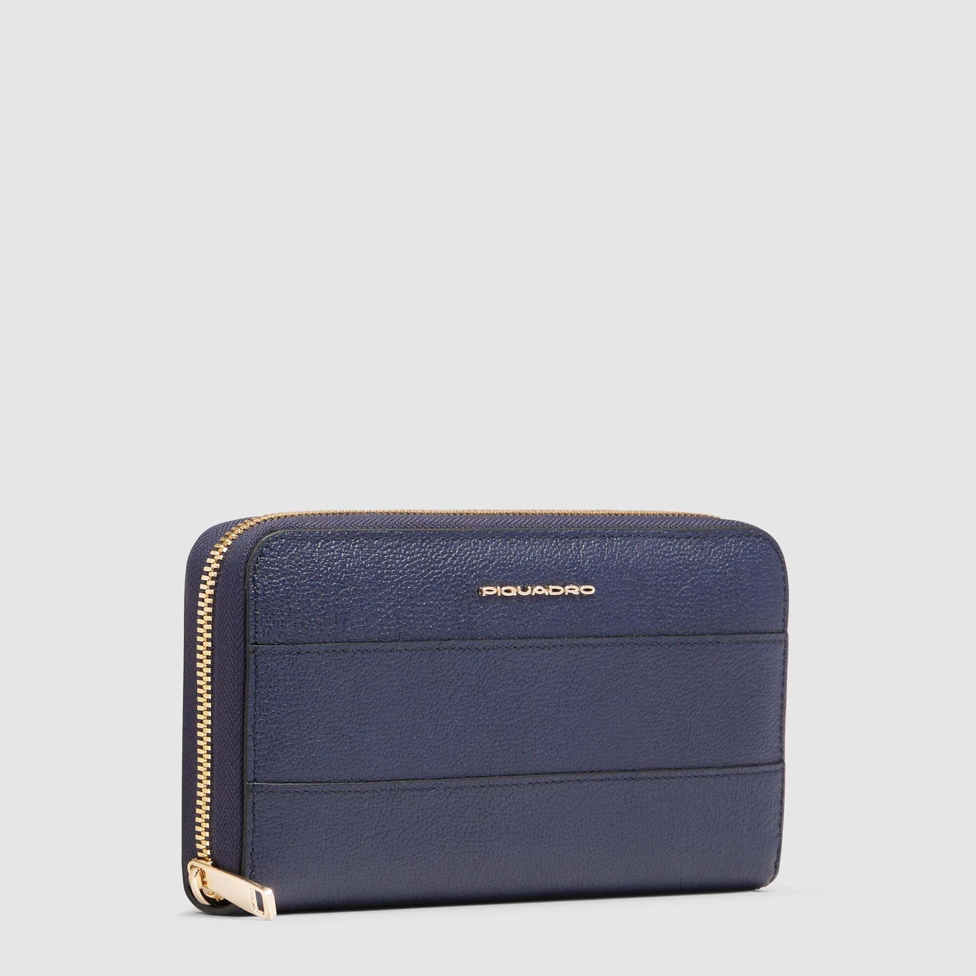 Piquadro Portafogli donna grande zip-around