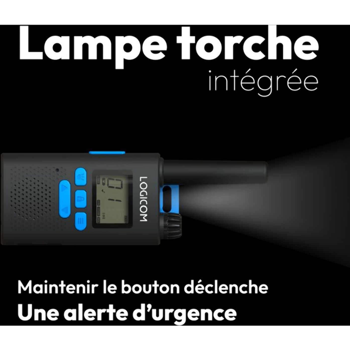 Talkie walkie LOGICOM Talkie Walkie Essentiel Noir