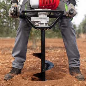 Taladro de tierra Ahoyador 75cc 5,2cv +3 brocas 10-20-30cm +3 alargos - Greencut GD750X