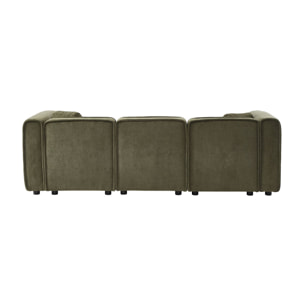 Canapé d'angle droit 3 places tissu LESTER